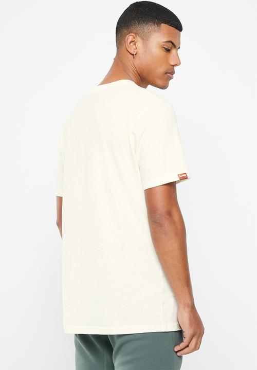 Superdry. - Vintage script workwear tee - chalk
