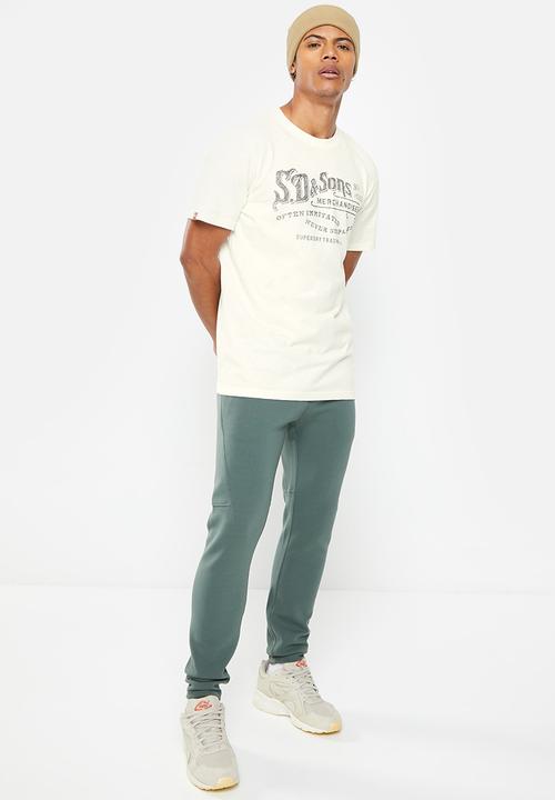 Superdry. - Vintage script workwear tee - chalk