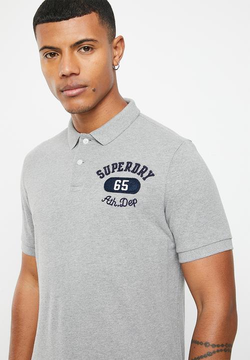 Superdry. - Vintage superstate polo - grey marl