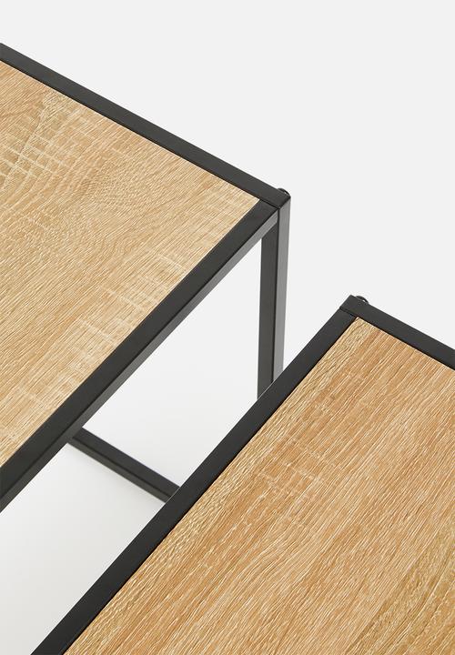 H&S - Tyla nested tables - natural & black