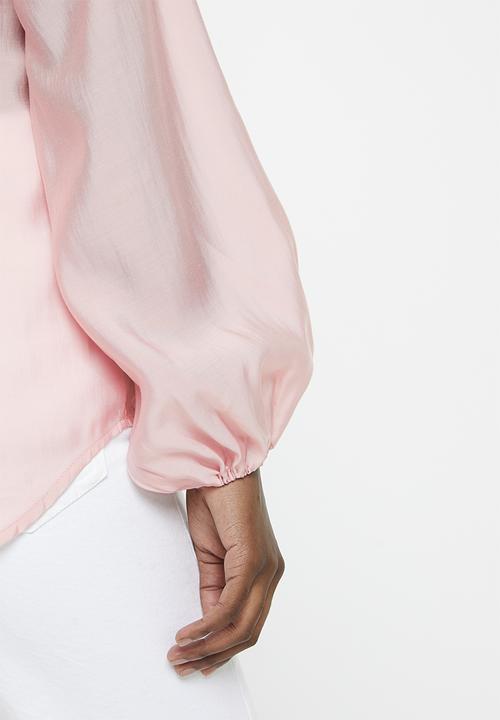 Glamorous - Frill Detail Blouse - Dusty Pink