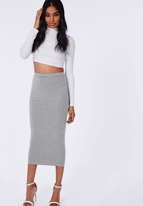 Missguided - Longline Jersey Midi Skirt