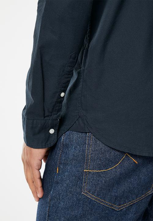 Superdry. - Vintage washed oxford shirt - eclipse navy