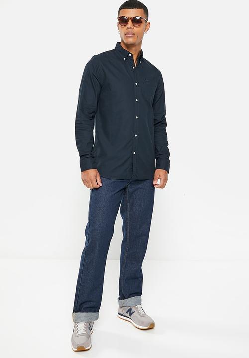 Superdry. - Vintage washed oxford shirt - eclipse navy