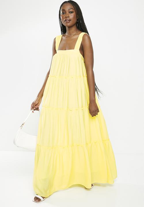 Glamorous - Back detail maxi - yellow
