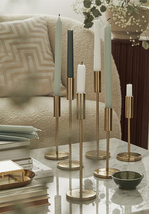H&M - Tall candlestick - gold-coloured