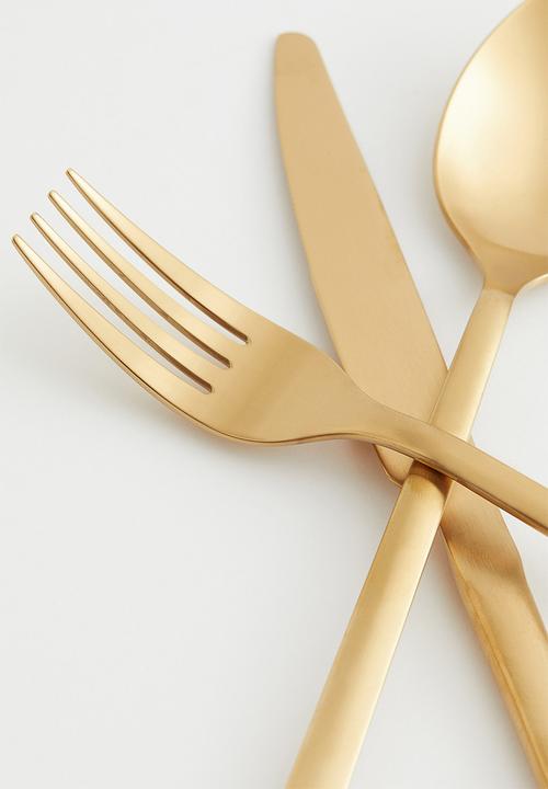 H&M - 3-pack cutlery - gold
