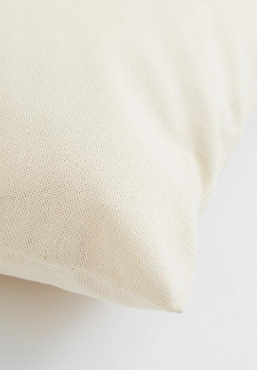 H&M - Cotton canvas cushion cover - cream