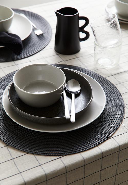 H&M - 2-pack round table mats - anthracite grey