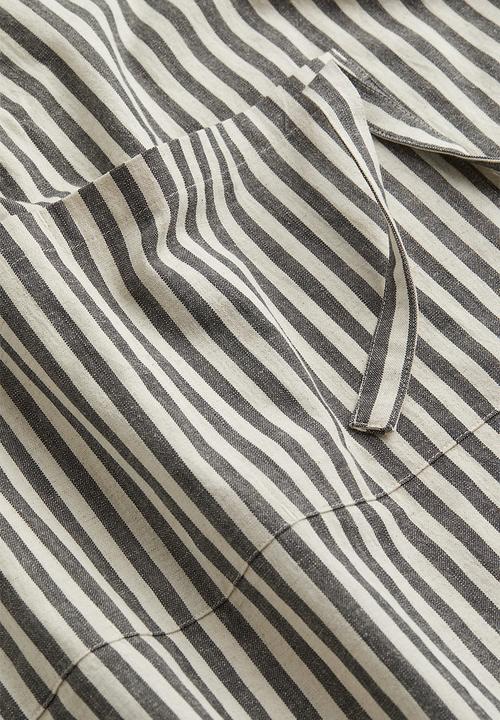 H&M - Striped apron - dark grey/striped
