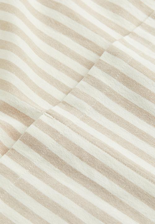 H&M - Striped apron - light beige/striped