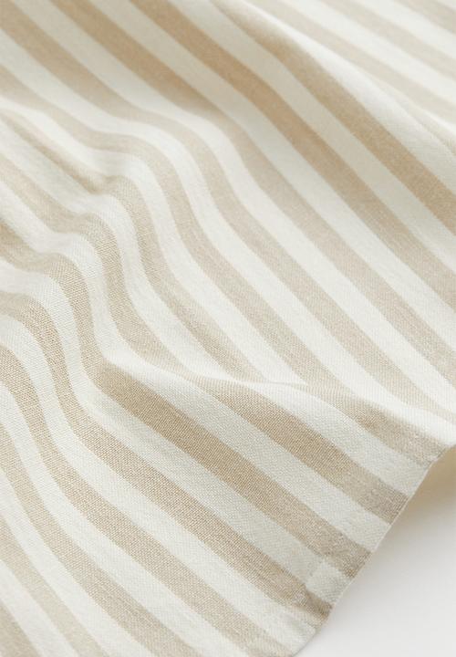 H&M - Striped tea towel - light beige