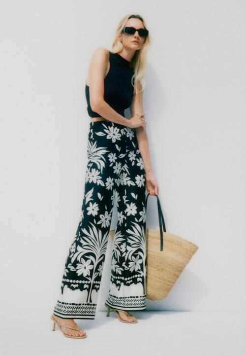 MANGO - Trousers selena - black