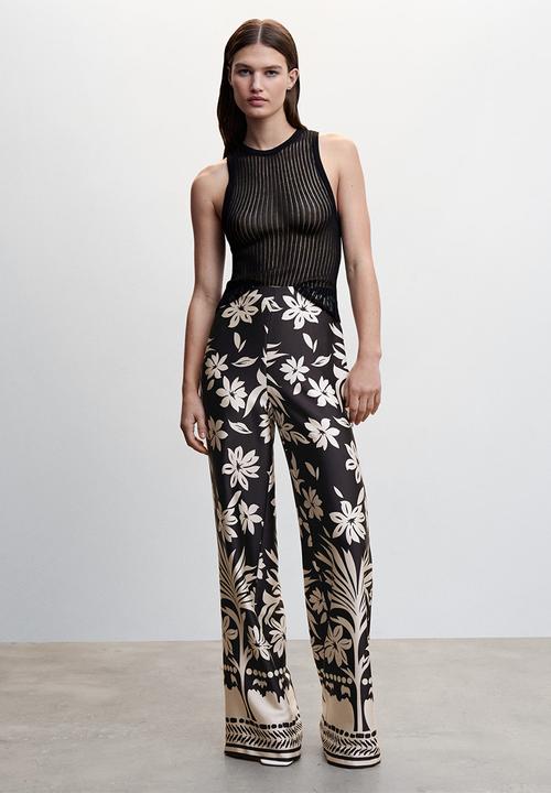 MANGO - Trousers selena - black