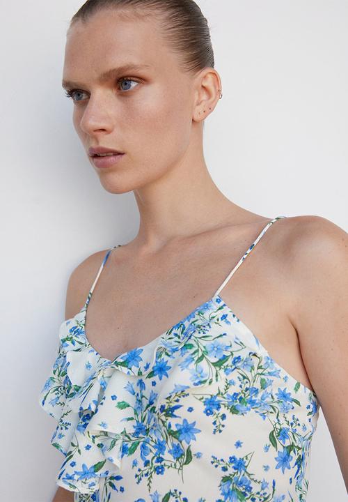 MANGO - Dress lili - mid blue