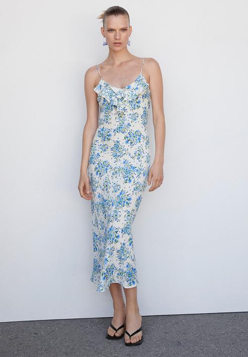 MANGO - Dress lili - mid blue
