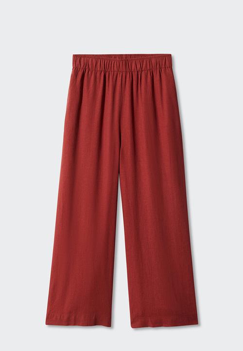 MANGO - Trousers linovis - rust