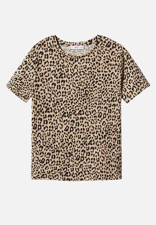 MANGO - T-shirt chalover - brown
