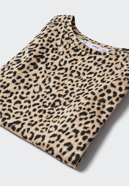 MANGO - T-shirt chalover - brown