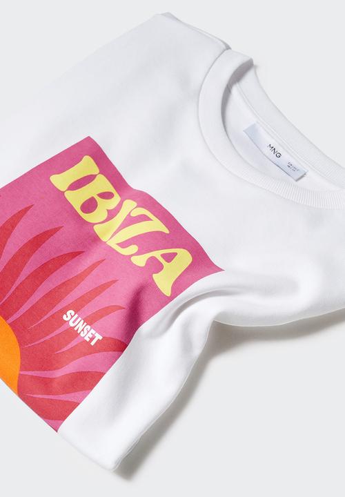 MANGO - T-shirt rin - mid pink