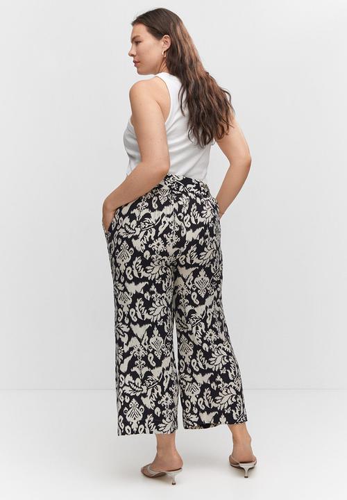 MANGO - Plus trousers plumas - black