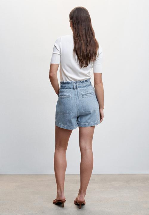 MANGO - Shorts paola - open blue