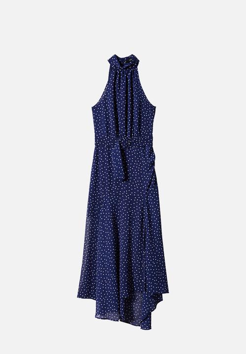 MANGO - Dress adela - mid blue