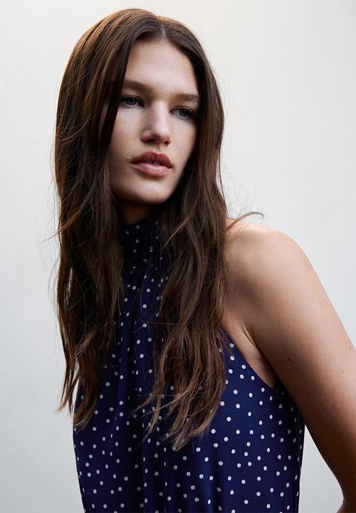 MANGO - Dress adela - mid blue