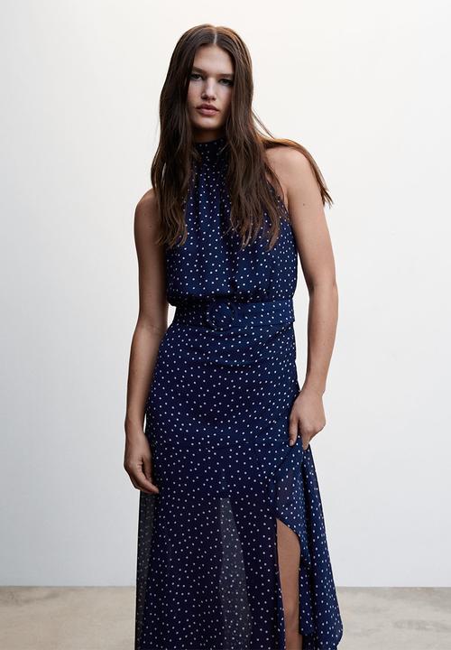 MANGO - Dress adela - mid blue