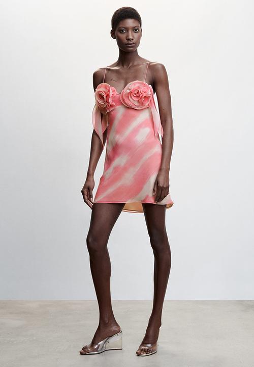 MANGO - Dress tye - pink 