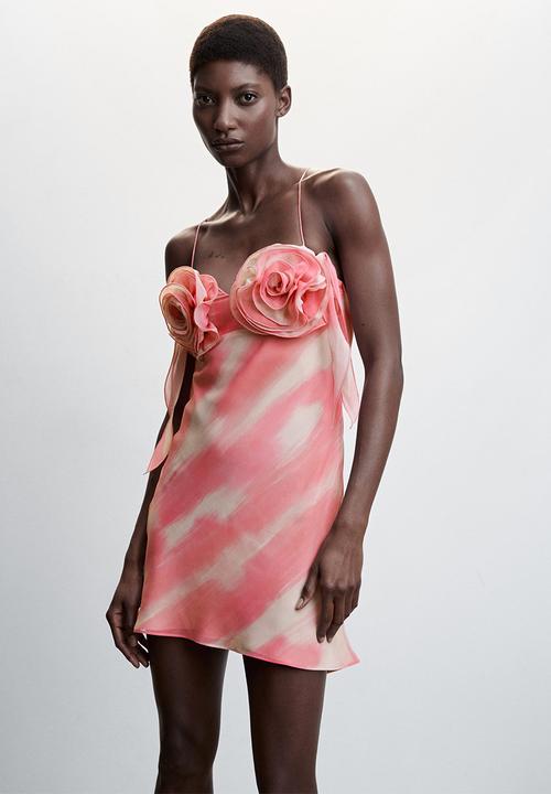 MANGO - Dress tye - pink 