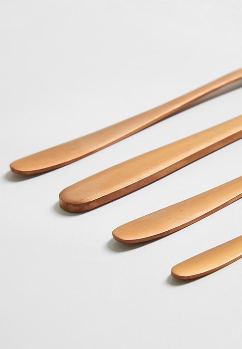 Excellent Houseware - 16 pc Cutlery set - bronze