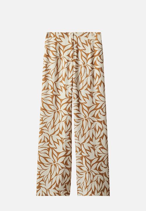 MANGO - Trousers tulipa - beige