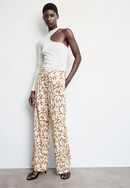 MANGO - Trousers tulipa - beige