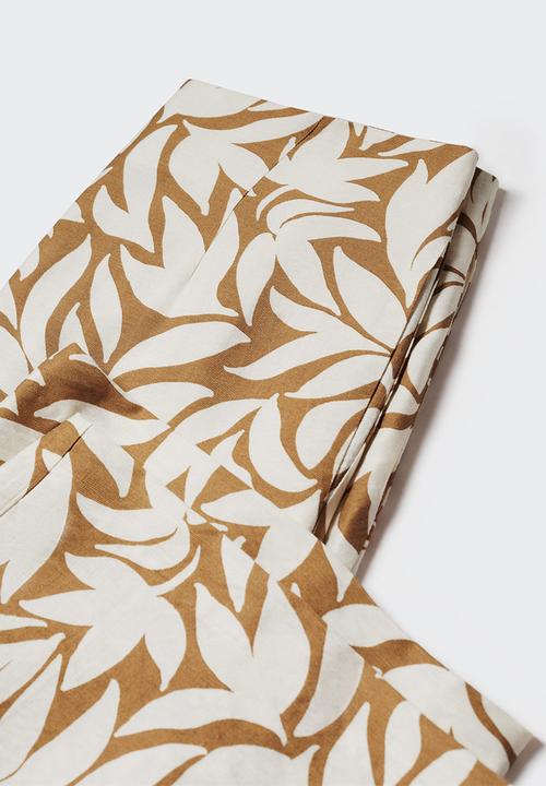 MANGO - Trousers tulipa - beige