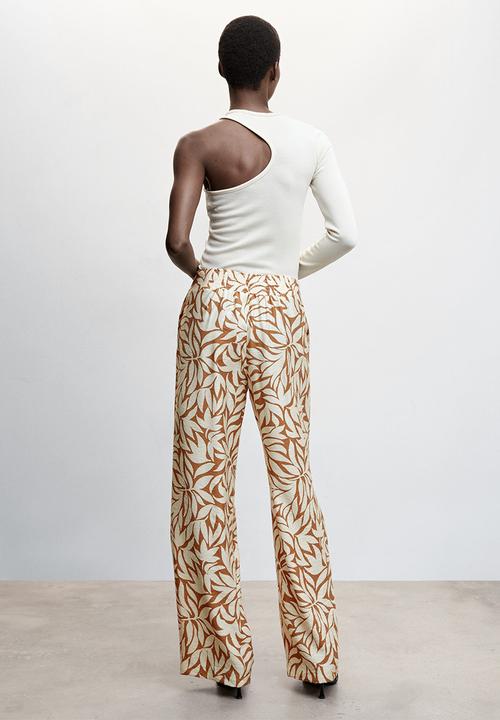 MANGO - Trousers tulipa - beige