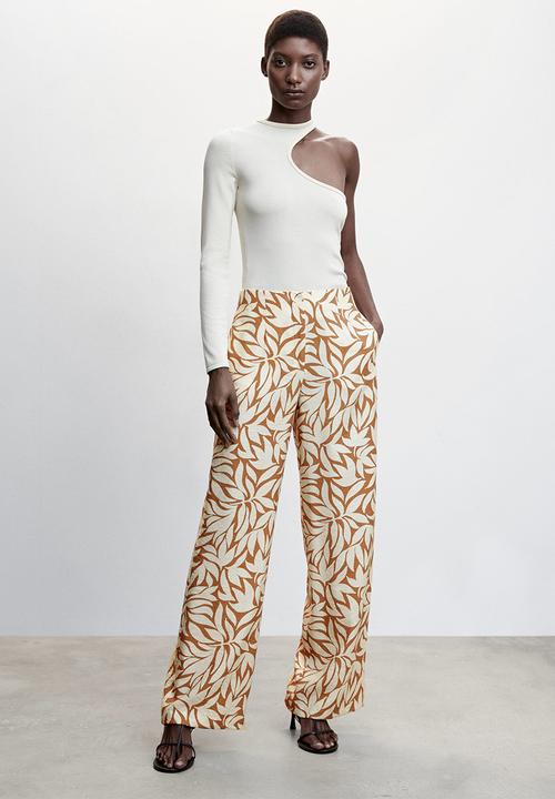 MANGO - Trousers tulipa - beige
