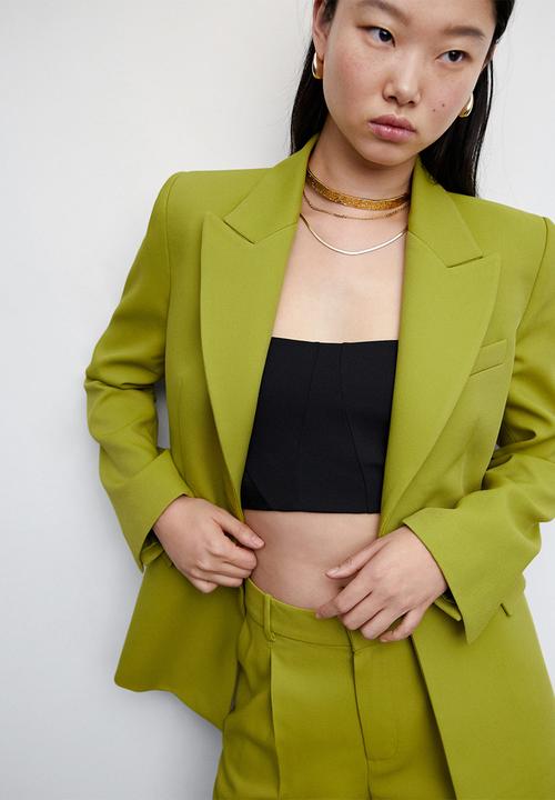MANGO - Blazer paul - green