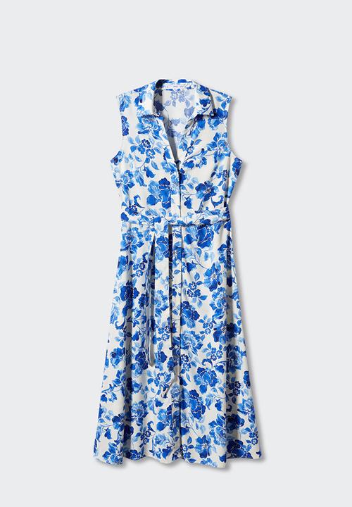 MANGO - Plus dress apple2 - mid blue