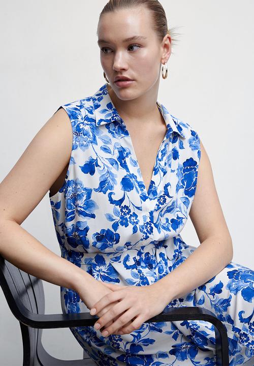 MANGO - Plus dress apple2 - mid blue