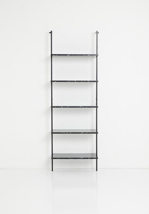 Sixth Floor - Lincoln 5 shelf unit - black 