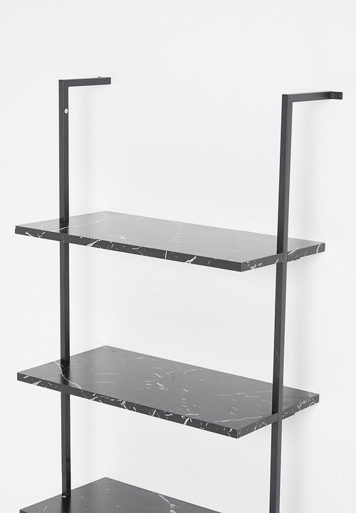 Sixth Floor - Lincoln 5 shelf unit - black 