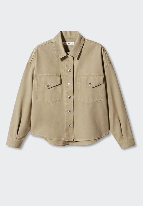 MANGO - Overshirt aimee - khaki