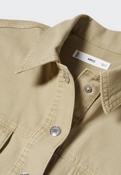 MANGO - Overshirt aimee - khaki