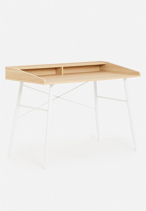 Sixth Floor - Harper desk - natural & white 