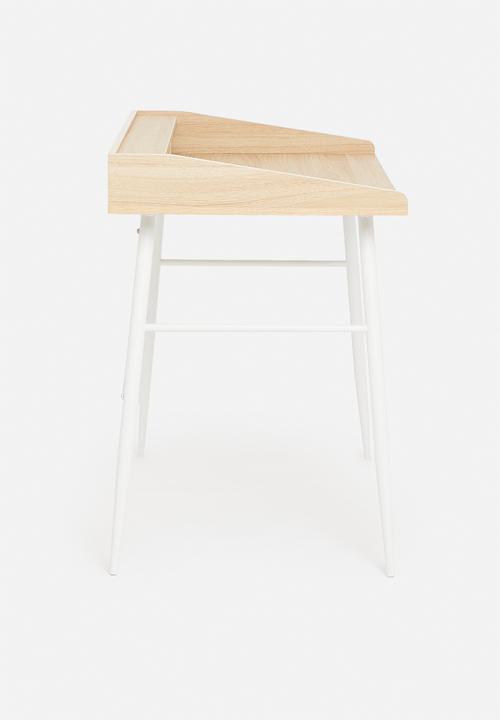 Sixth Floor - Harper desk - natural & white 