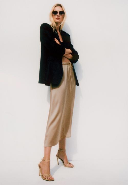 MANGO - Skirt erin - light beige