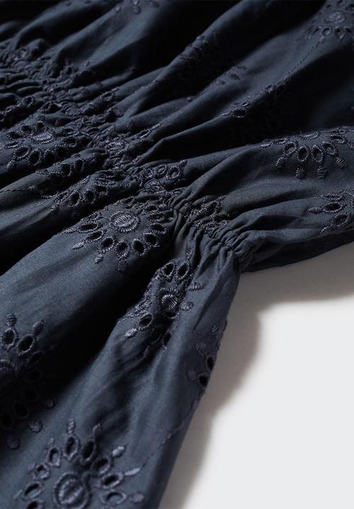 MANGO - Dress perk - charcoal