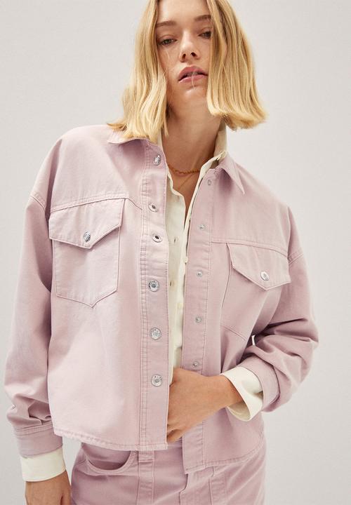 MANGO - Overshirt aimee - light pastel pink