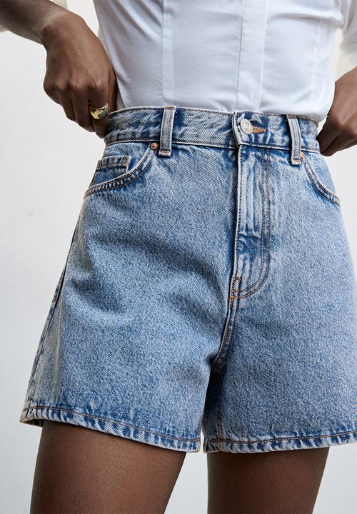 MANGO - Shorts zoe - open blue